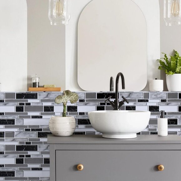 Peel & Stick Kitchen Wallpaper Backsplash Wall Paper for Kitchen 11.8inch x 78in - Picture 6 of 9